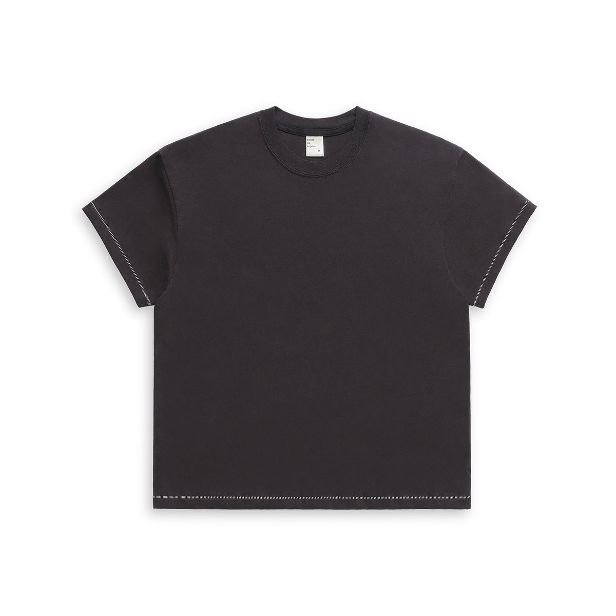 black contrast stitch tee
